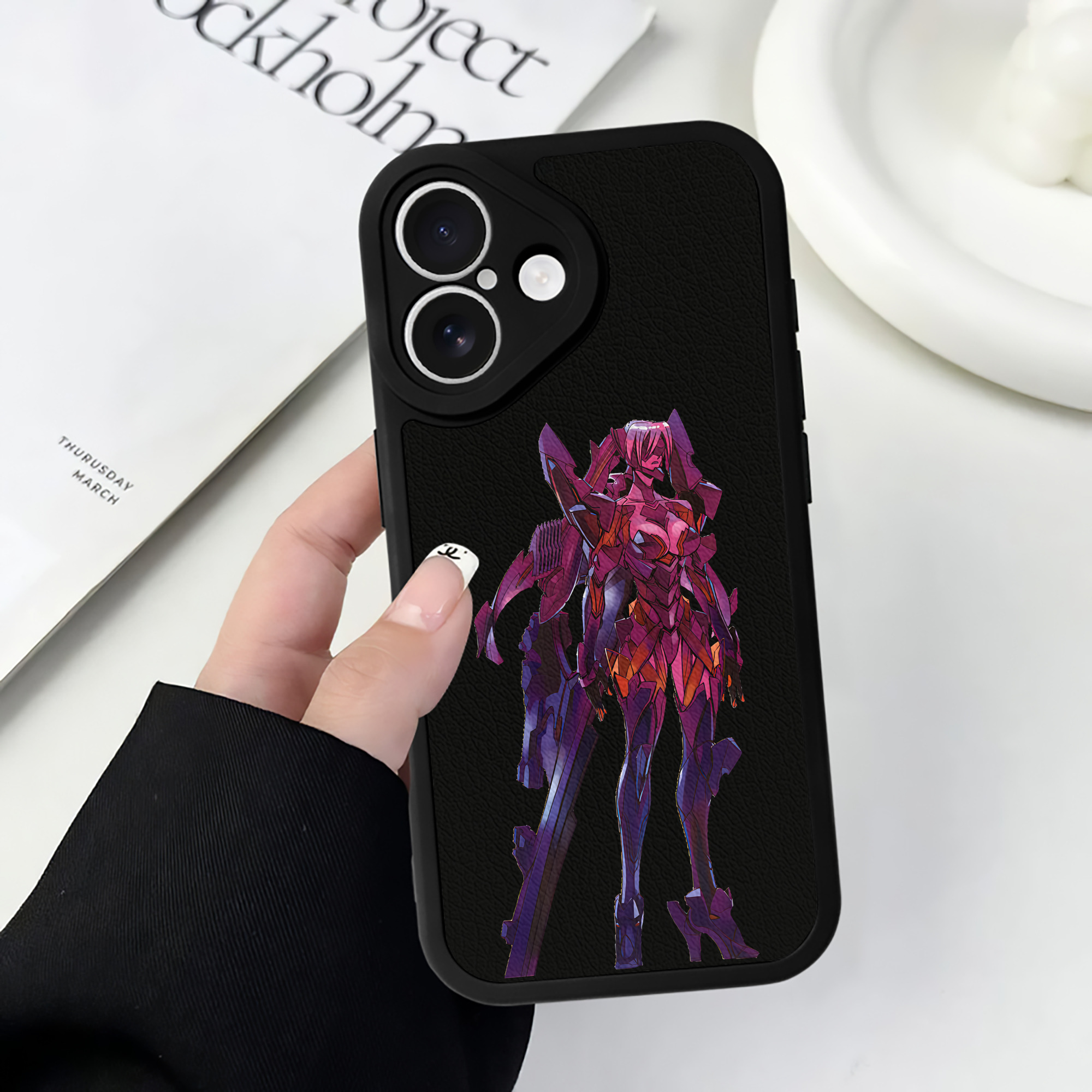 （画像用） EVA 新世紀エヴァンゲリオン 【iPhone 16シリーズ対応】シリコンスマホケース（レザー調） 材質：シリコン